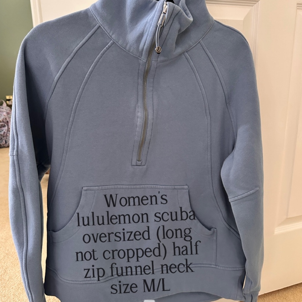 lululemon athletica Women's scuba oversized long half zip funnel neck